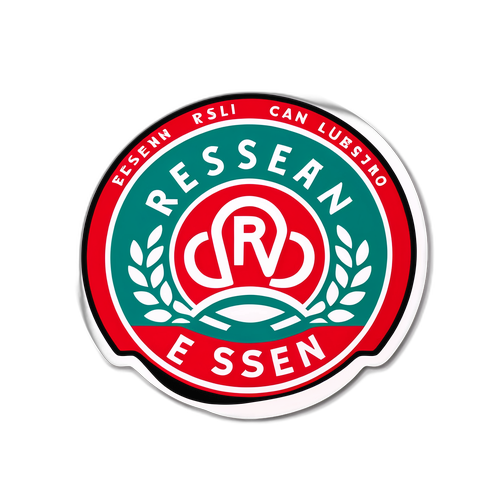 Design retro sticker s logem RW Essen a fanoušky
