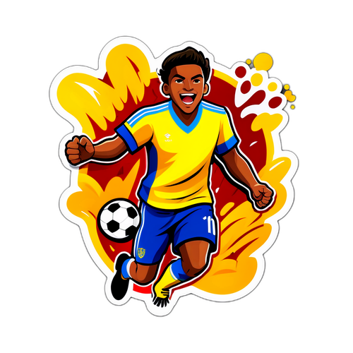 Sticker bóng đá phấn khích