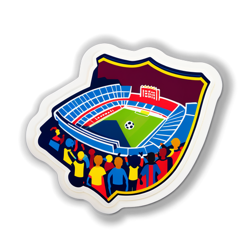 Kreativ klistremerke av Camp Nou Stadion