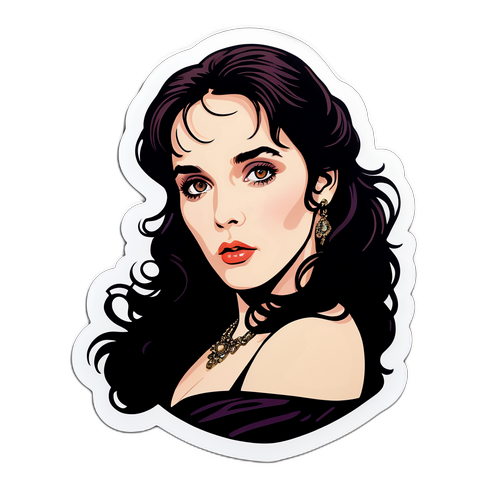 Sticker van Isabelle Adjani in dramatische pose