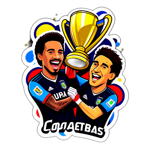 Sticker Copa Libertadores con Calciatori Famosi