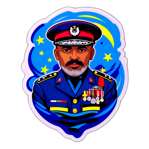 Sticker con imágenes de las Fuerzas Armadas con fondo de camuflaje