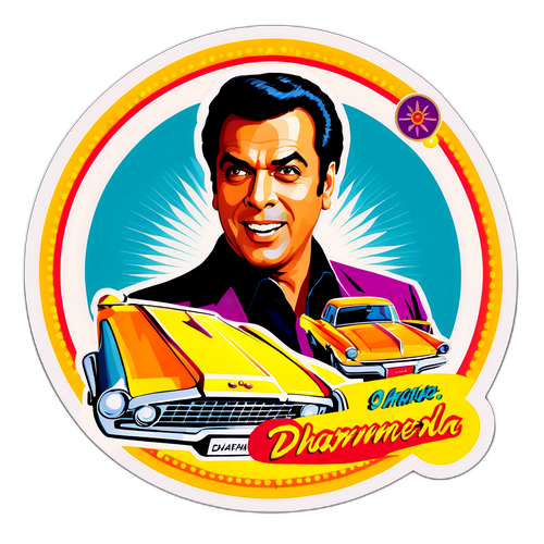Retro Bollywood Affisch för Dharmendra