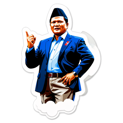 Stiker Prabowo Subianto Sebagai Pemimpin