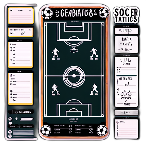 Whimsisk klistrelapp med fotballtaktikker