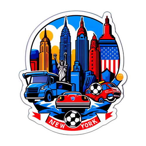 Stiker Dinamis Landmark Terkenal New York dan Philadelphia