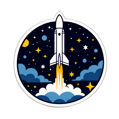 Rocket SpaceX con Cielo Stellato