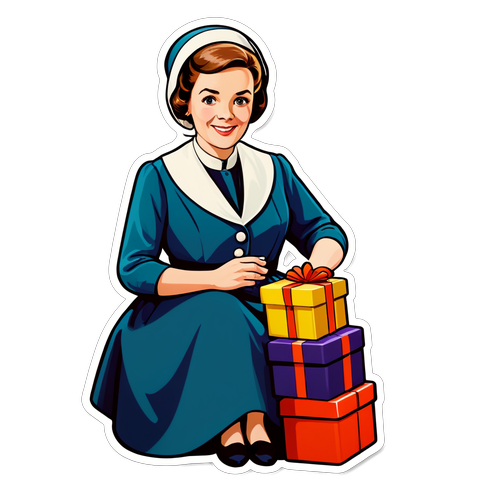 An Elegant Call The Midwife Christmas Sticker