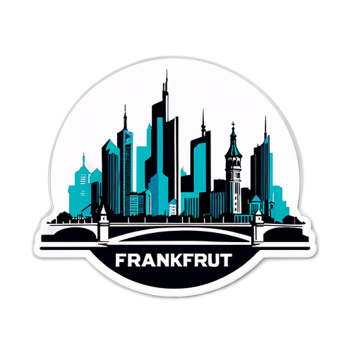 Historisches Skyline-Bild von Frankfurt