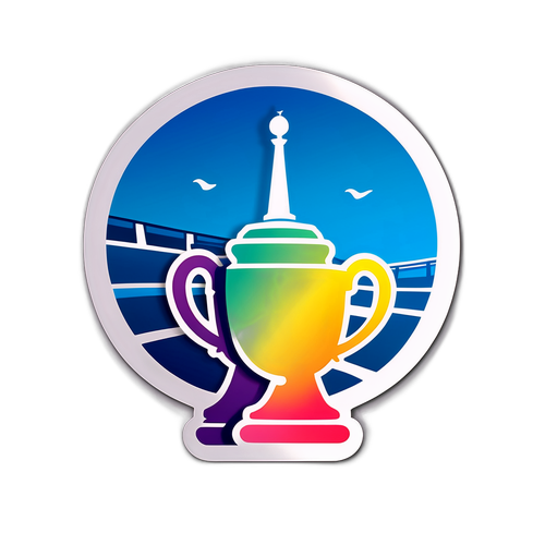 Sticker Minimalis untuk Kejohanan Tenis US Open