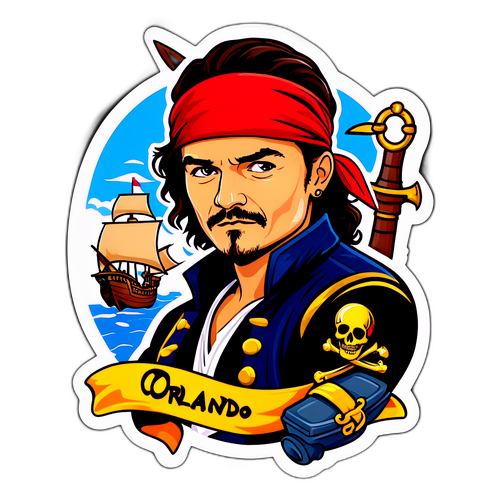 Eventyrlig Pirat Sticker