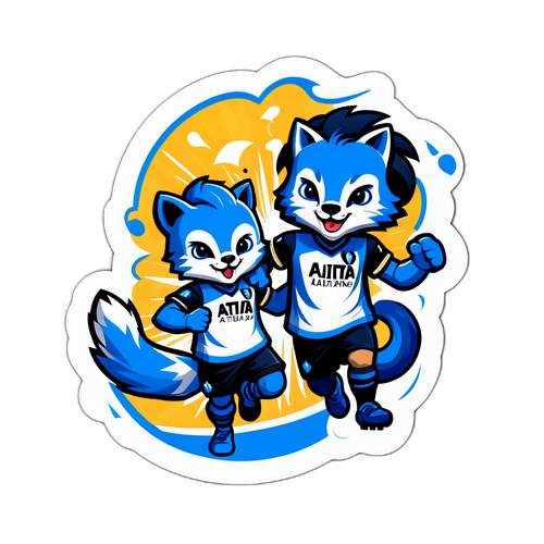 Sticker Mascot Pertandingan Mesra Marseille dan Atalanta