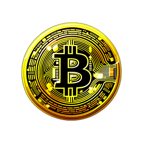 Bitcoin Grafik mit goldenen Münzen
