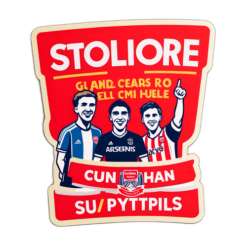 선더랜드와 아스날 응원 메시지 스티커