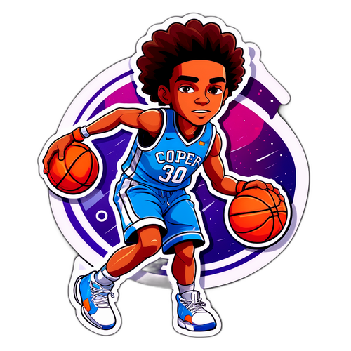 Sticker ni Cooper Flagg bilang isang Kabataang Basketball Prodigy
