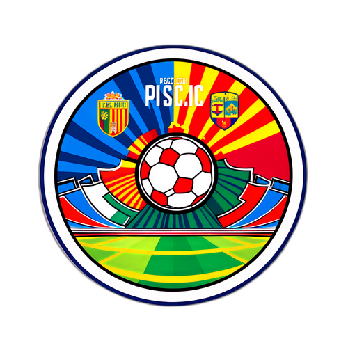 Lecce-Pisa mérkőzés matricatervezete