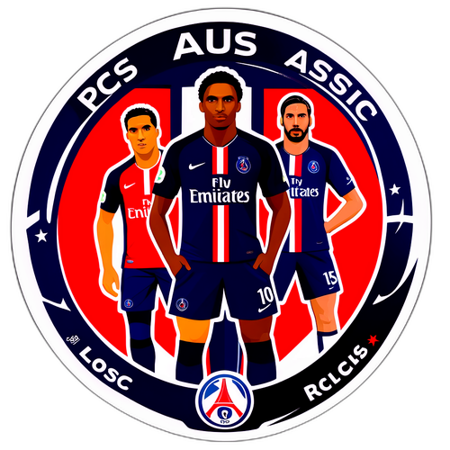 Reka Bentuk Sticker Pertandingan PSG vs LOSC