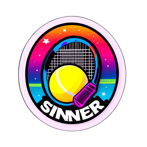 Raket Tenis dan Bola dengan Nama Jannik Sinner