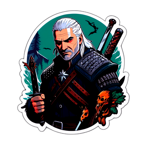 Stiker Geralt dari Rivia