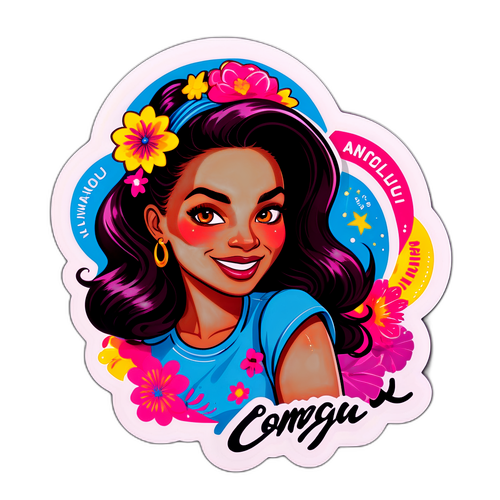 Adesivo com ilustração vibrante de Analice Nicolau