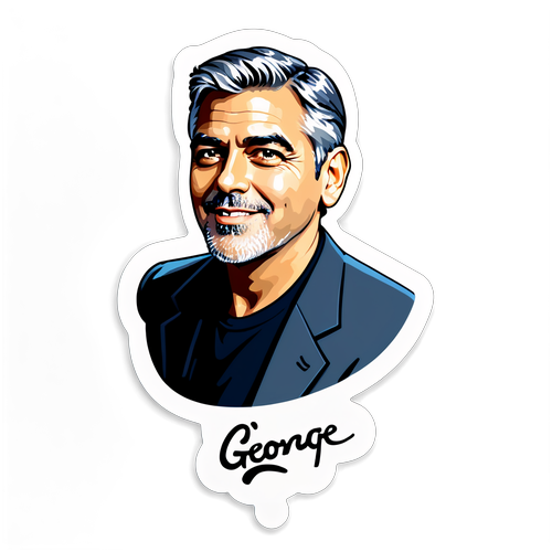 George Clooney Stråler! Den Glamourøse Stjernen fra Hollywood Fanger Ditt Blikk!