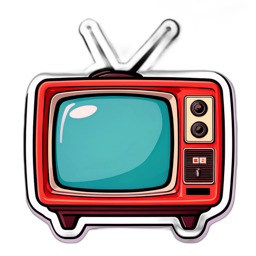 Vintage TV Klistremerke