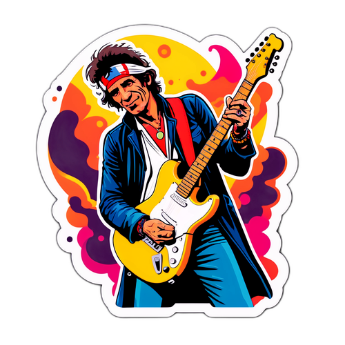Keith Richards Rock Sticker