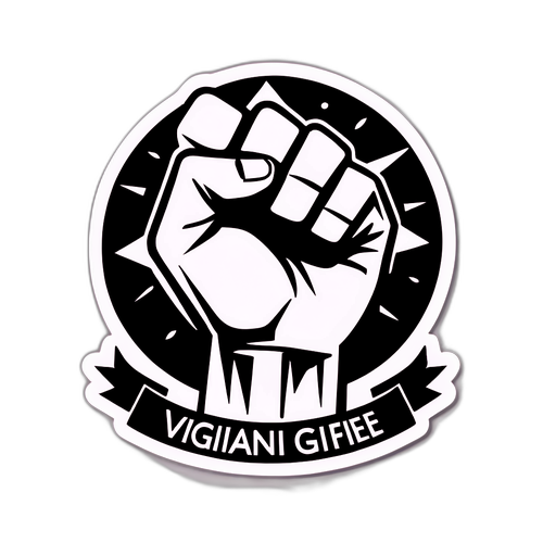 Autocollant de la lutte pour la justice