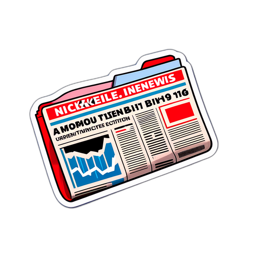 ニッケイ新聞に触発された経済ニュースステッカー