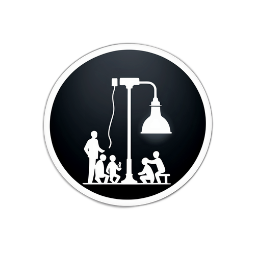 Karanlıkta Lambanın Etrafında İnsanlar
