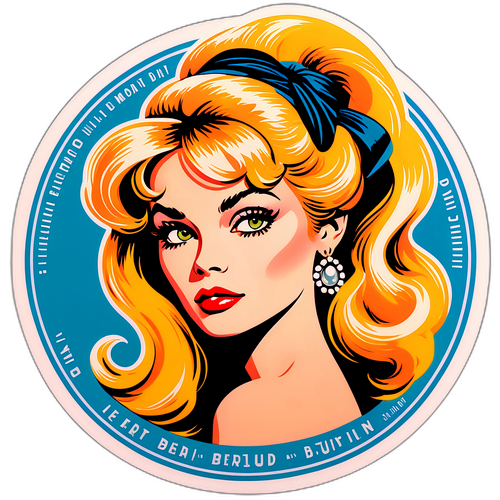 Adesivo Vintage di Brigitte Bardot