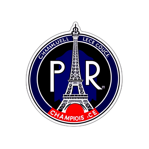 Chic PSG-logo klistremerke med Eiffeltårn