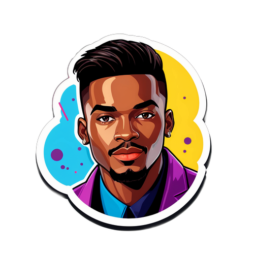 Autocollant de Brahim Thiam avec des éléments de mode