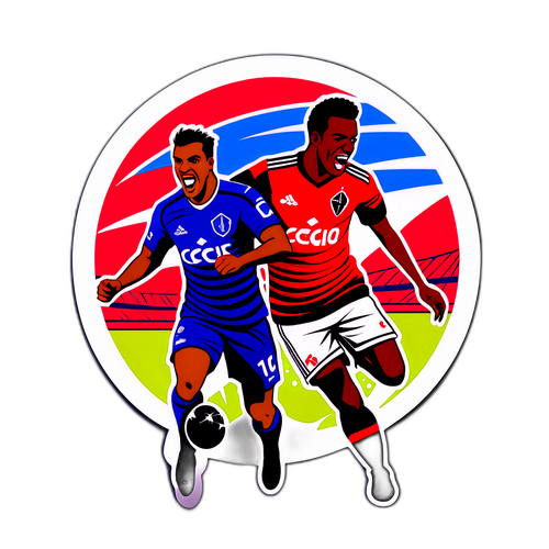 Stiker Pertandingan Sepak Bola Flamengo vs Cruzeiro