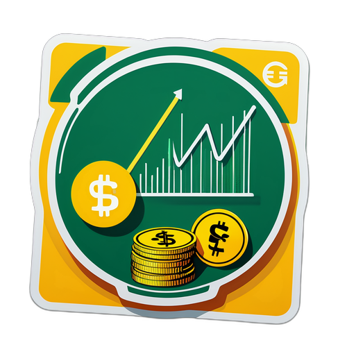 Adesivo da Caixa Econômica Federal com Elementos Financeiros