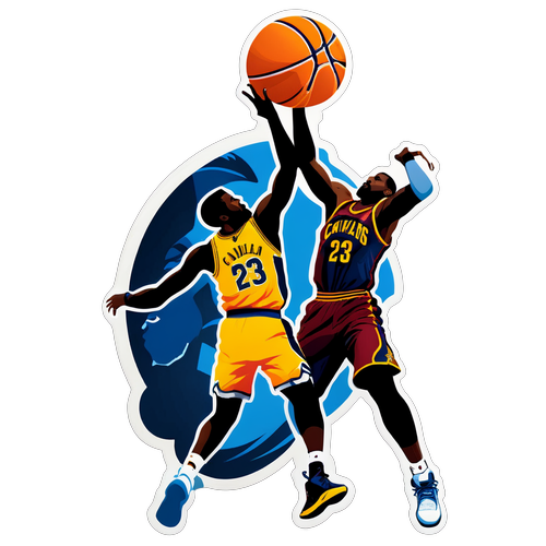Masiglang Sticker ng Labanan sa Basketball