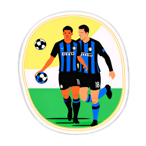 Μινιμαλιστικό αυτοκόλλητο ποδοσφαίρου Inter και Tottenham