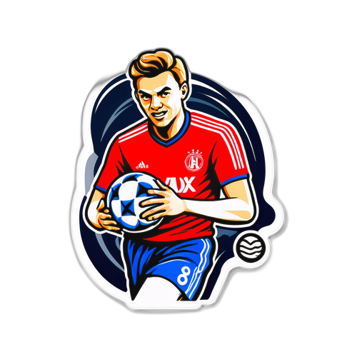 Ατζάξ με την μπάλα, έτοιμος να σκοράρει