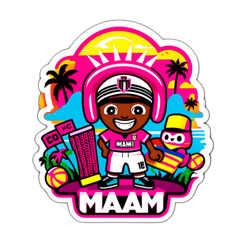 Inter Miami szurkoló matrica