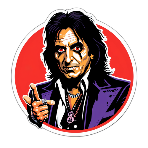 Αυτοκόλλητο εμπνευσμένο από τον Alice Cooper