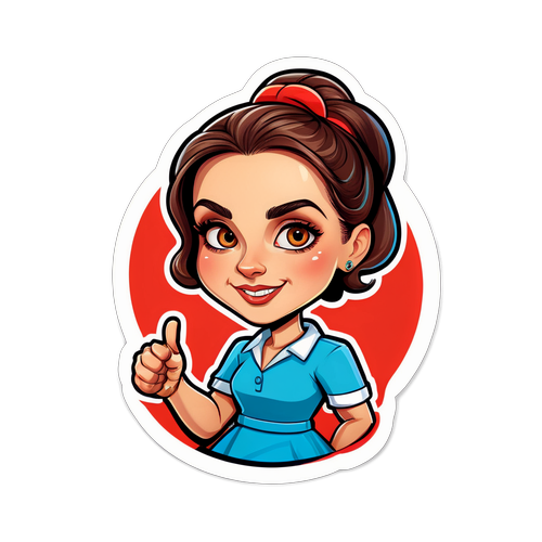 Alina Bica în stil caricatural - simbol al determinării