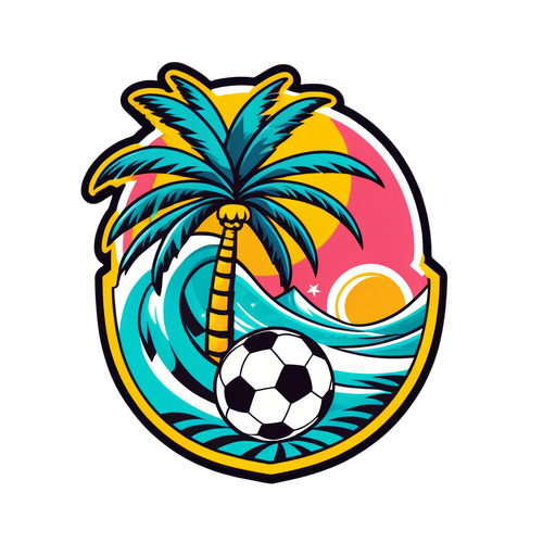 Sticker Tropika Inter Miami FC: Gabungan Rindu Pantai dan Semangat Bola Sepak!