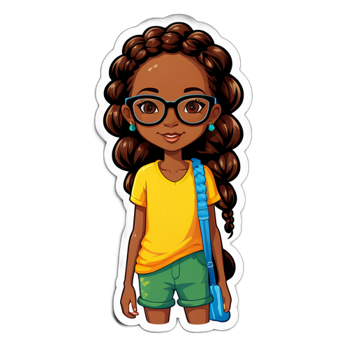 Caribbean Tall and Slim Girl Wearing Glasses