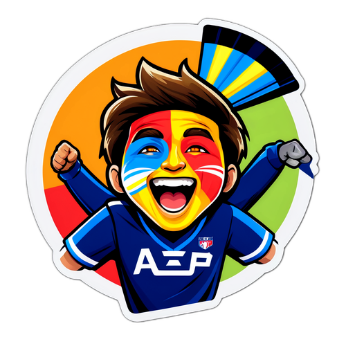Diseño de un aficionado pintándose la cara