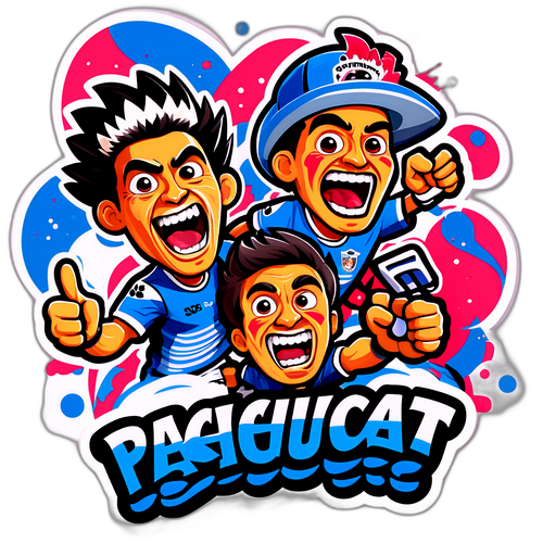 Stiker Humor Pendukung Pachuca dan Queretaro