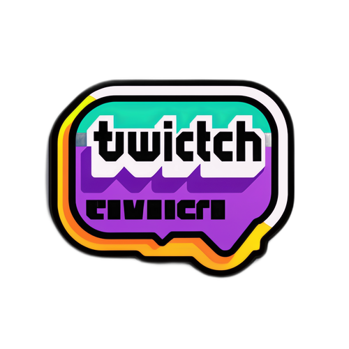Σήμα του Twitch με Νεον Μοντέρνα Στιγμή