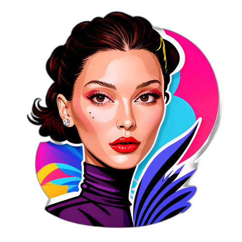 Bella Hadid extravagáns sminkkel