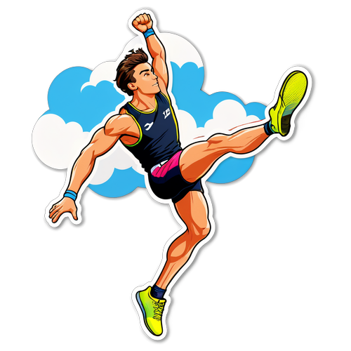 Soaring to Glory: The Inspiring Rise of Armand Duplantis in Stunning Sticker Art!