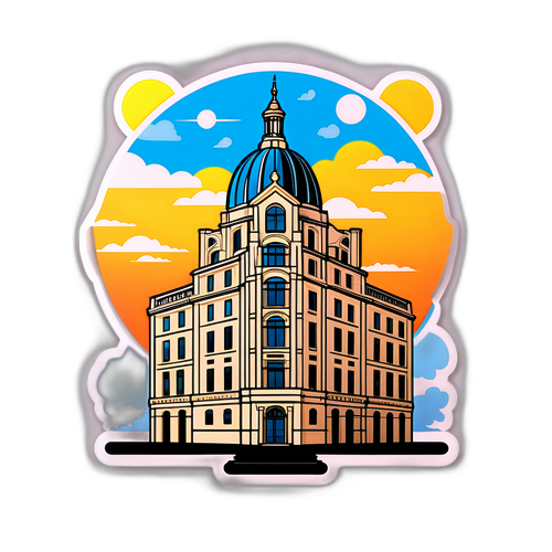 Autocollant représentant le bâtiment Concordia