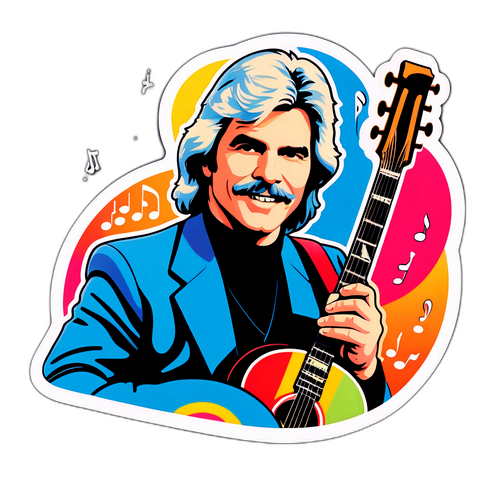 Vintage plakat-inspireret sticker af John Davidson